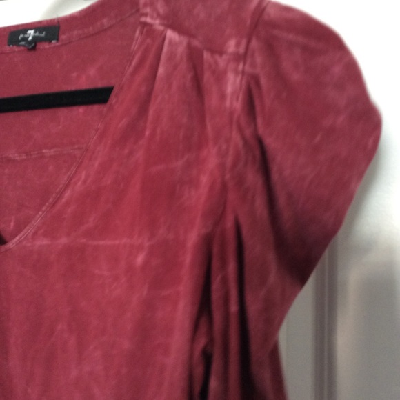 NWT 7FAM Puff-Shoulder Tie Dye Top - Picture 8 of 9